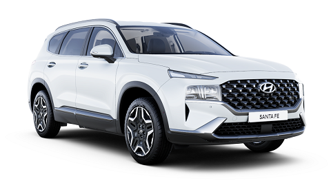 Mẫu xe Hyundai Santa Fe được Đình Bắc mua hồi đầu năm cho bố mẹ đi lại