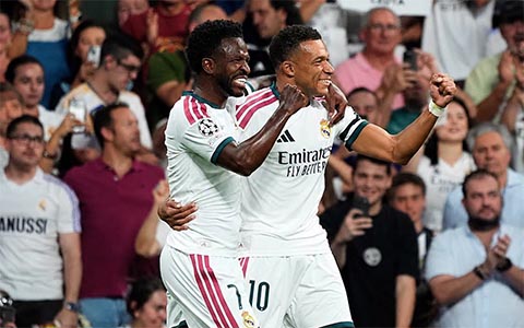 Mbappe tận dụng thành công sai lầm của hàng thủ Inter để mở tỷ số cho Real
