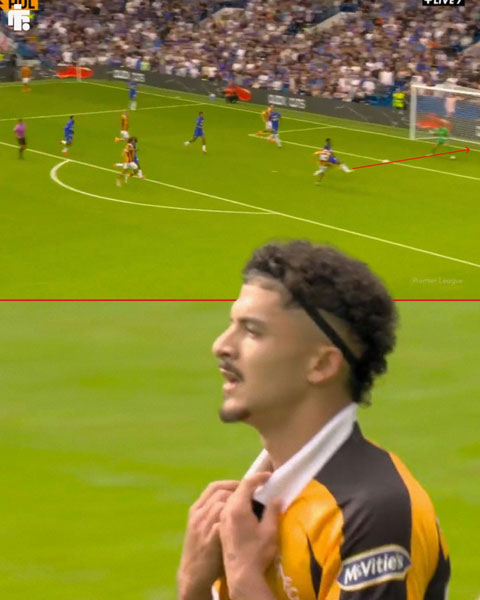 Belloumi tận dụng cơ hội để ghi bàn gỡ hòa cho Hull - Ảnh: @footyinsider247