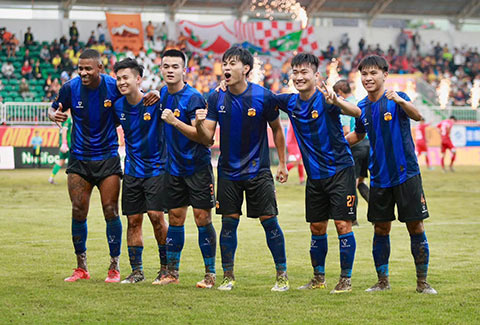 Tiếp đón Hải Phòng, HAGL có bàn thắng vươn lên dẫn trước từ phút thứ 10. Ảnh: HAGL FC