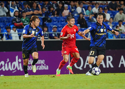 Đại diện của V.League để thua 1-4 trước Gamba Osaka. Ảnh: CAHN