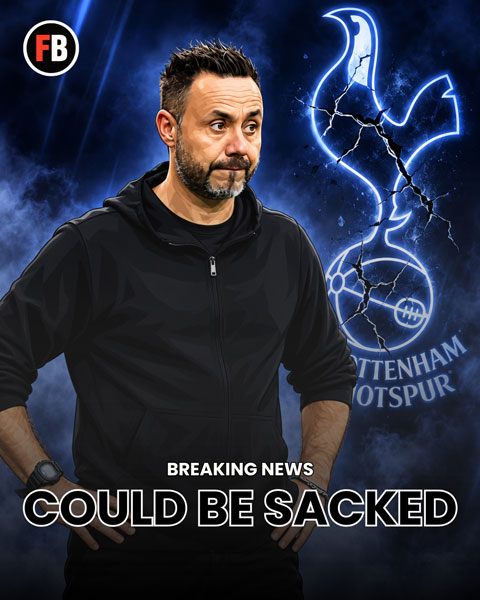 De Zerbi hoàn toàn có thể bị sa thải nếu không sớm cải thiện thành tích của Tottenham