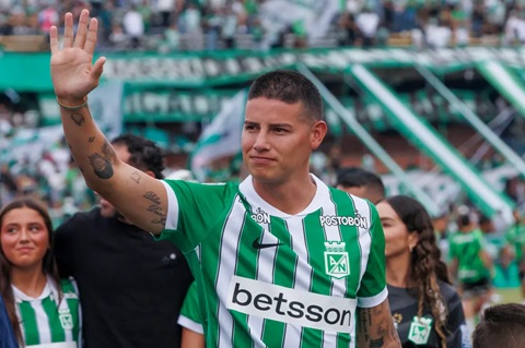 Sau nhiều năm lang bạt, James Rodriguez trở về Colombia khoác áo Atletico Nacional