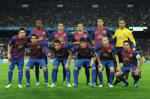 Đội hình Barca hùng mạnh mùa 2011/12