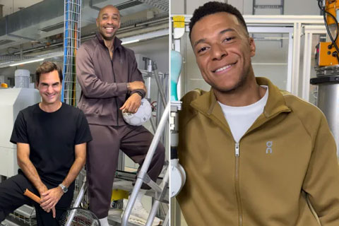 Mbappe bắt tay hợp tác với Roger Federer và Thierry Henry