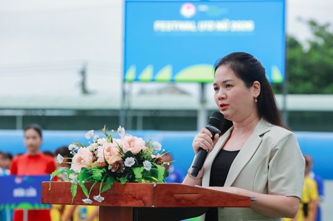 Phó tổng thư ký LĐBĐ Việt Nam Nguyễn Thanh Hà phát biểu khai mạc 