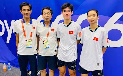 Minh Tân và Gia Nghi được kỳ vọng sẽ mang huy chương đầu tiên về cho đoàn Việt Nam. ảnh: ĐK