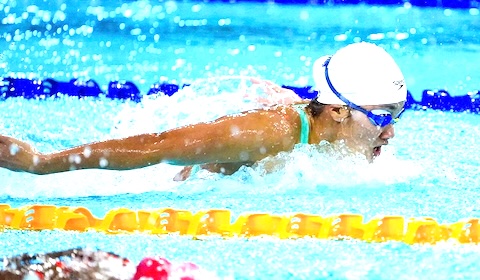 Mỹ Tiên vào chung kết 200m bướm nữ. Ảnh: Anh Khoa 