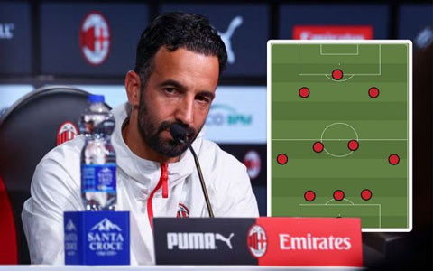 Amorim đang bị đặt nhiều dấu hỏi về cách dụng quân ở AC Milan