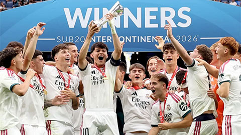 Đội Juvenil A của Real Madrid đánh bại Santiago Wanderers 3-1 tại Bernabeu để đoạt Under-20 Intercontinental Cup