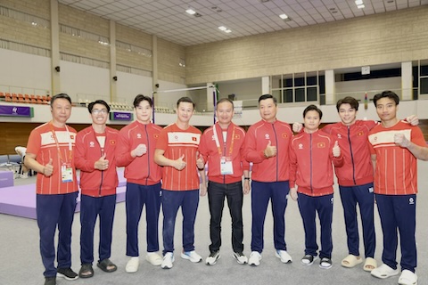 Đội tuyển TDDC nam của Việt Nam. Ành: Bùi Lượng 