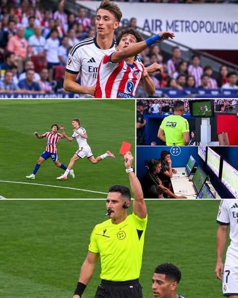 Giuliano Simeone kiếm được quả penalty cho Atletico, đồng thời khiến Real Madrid mất người. Ảnh: Facebook