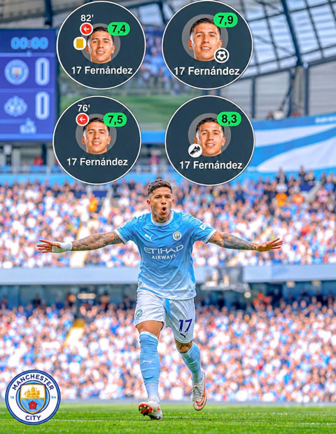 Enzo thi đấu khá tốt từ khi gia nhập Man City - Ảnh: Manchester City Việt Nam