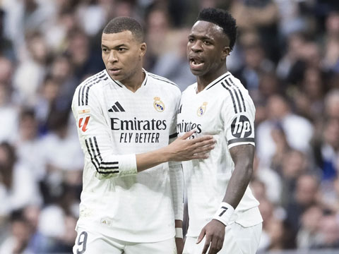 Mbappe và Vinicius thường xuyên thi đấu dẫm chân nhau - Ảnh: imago