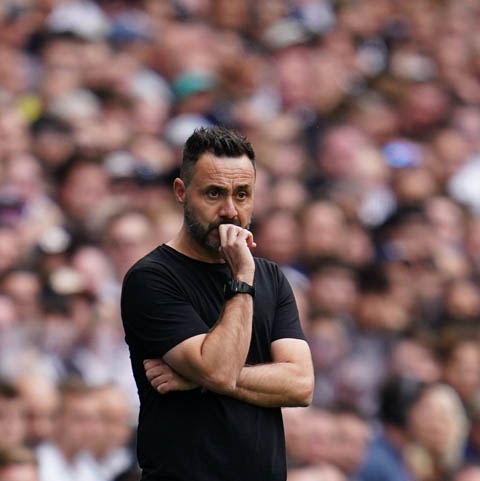 De Zerbi bao giờ bị Tottenham sa thải? - Ảnh: @ActuFoot