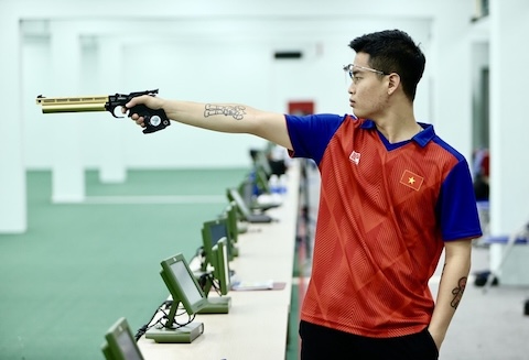 Phạm Quang Huy đang là hy vọng vàng ở môn bắn súng. Ảnh: CTV 