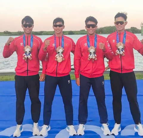 Đội tuyển rowing Việt Nam giành đến 4 HCĐ. Ảnh: Bùi Lượng 