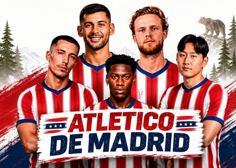 5 tân binh của Atletico trong mùa hè này. Ảnh: Facebook