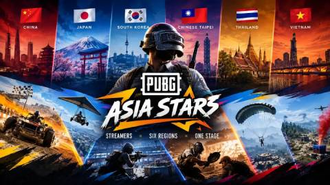 PUBG Asia Stars 2026 với sự góp mặt của 48 tuyển thủ, streamer và người chơi đến từ 8 khu vực châu Á