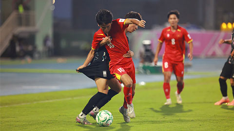 U23 Việt Nam (áo đỏ) từng đánh bại U23 Hàn Quốc tại VCK U23 châu Á 2026