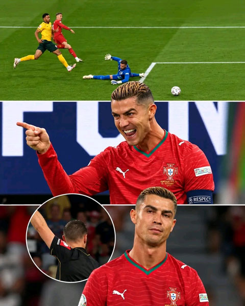 Ronaldo tưởng như đã ghi được bàn nhưng bị VAR từ chối vì lỗi việt vị - Ảnh: @RaynMaldini