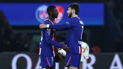 Sự ăn ý giữa Dembele và Kvaratskhelia tạo nên sức mạnh cho hàng công PSG