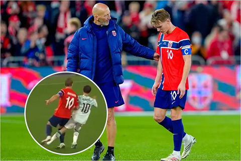 Odegaard bị đau sau pha vào bóng ác ý của Silva