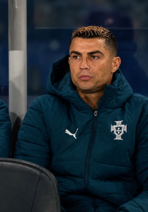Ronaldo ngồi dự bị cả trận Bồ Đào Nha vs Na Uy - Ảnh: SOCCER WORLD NEWS HQ