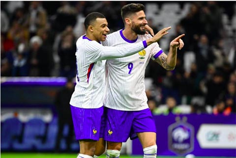 Giroud và Mbappe tại EURO 2024