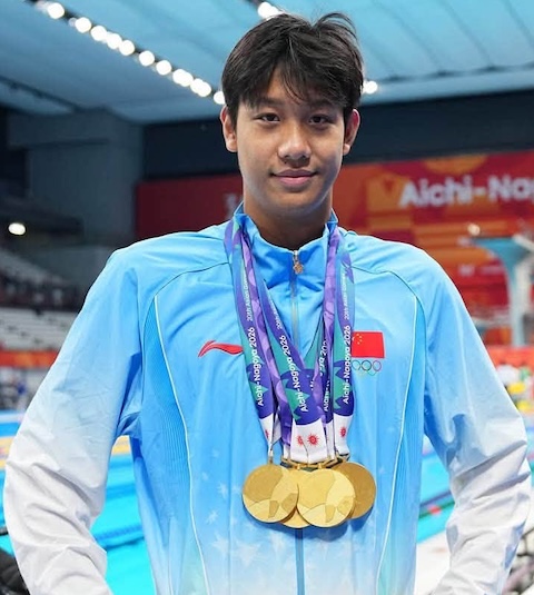 Tuyển thủ Zhang Zhanshou giành 7 HCV môn bơi của ASIAD 2026