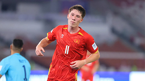 Williams Minh Hoàng tiếc nuối vì không thể lập hat-trick cho ĐT Việt Nam vào lưới Pakistan - Ảnh: Đức Cường 