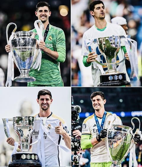 Courtois và các đồng đội ở Real Madrid vẫn luôn khát khao bất chấp từng giành rất nhiều danh hiệu. Ảnh: Facebook