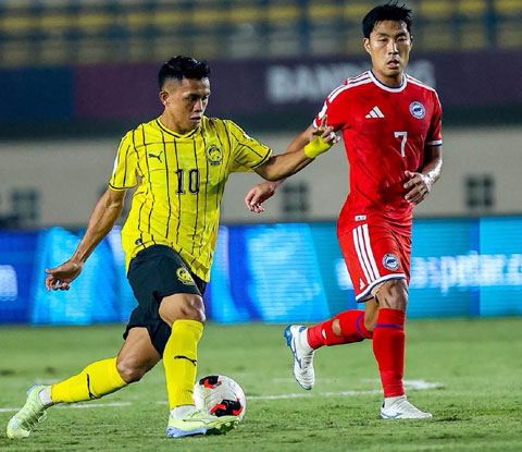 Tiền vệ cánh Arif Aiman của ĐT Malaysia. Ảnh: NST