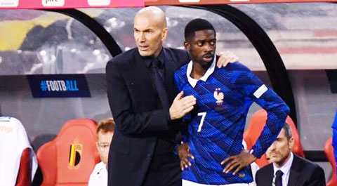 Dù được HLV Zidane trao cho vị trí đá cao nhất trên hàng công nhưng Dembele đã gây thất vọng