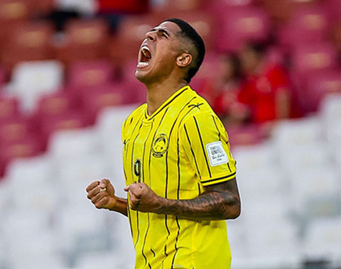 Bérgson đang là người ghi bàn nhiều thứ 2 tại FIFA ASEAN Cup 2026. Ảnh: Malaysia NT