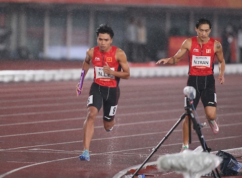 Đội tiếp sức 4x400m nam đã không có huy chương ở ASIAD 2026. Ảnh: Bùi Lượng