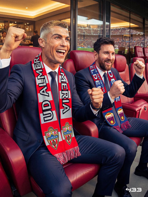 Ronaldo sở hữu 25% cổ phần của Almeria còn Messi là chủ của Eldense