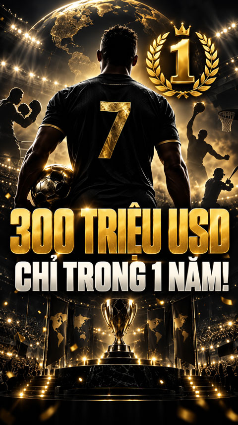 Ronaldo kiếm khoảng 300 triệu USD trong 12 tháng tính đến tháng 5/2026