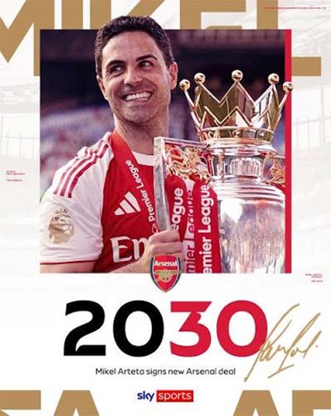 Đây không chỉ là phần thưởng cho Arteta sau khi ông giúp Arsenal vô địch Ngoại hạng Anh sau 22 năm chờ đợi