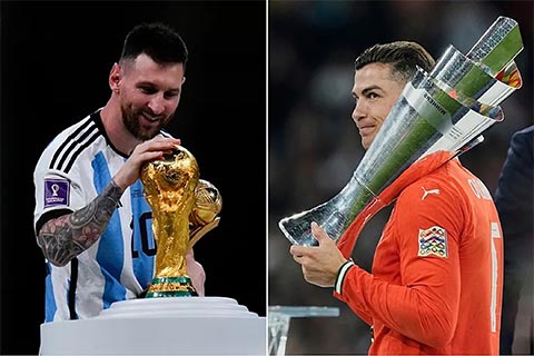 Messi và Ronaldo luôn so kè nhau từng danh hiệu