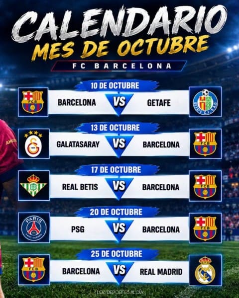 Barca chuẩn bị bước vào lịch hẹn tử thần trong tháng 10. Ảnh: Facebook