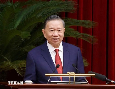 Tổng Bí thư, Chủ tịch nước Tô Lâm phát biểu bế mạc Hội nghị - Ảnh: TTXVN