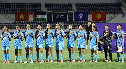 U17 nữ Quần đảo Bắc Mariana di chuyển 6000 km đến Việt Nam dự vòng loại U17 châu Á 2027. Ảnh: Phan Hồng