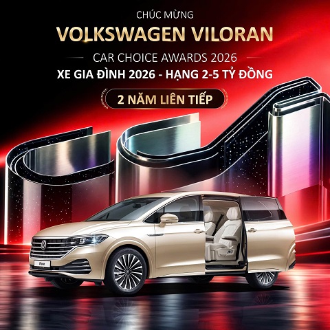 Volkswagen Viloran vừa được chọn là Xe gia đình của năm tại CCA 2026 