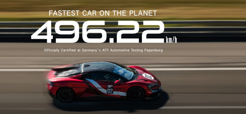 Yangwang U9 Xtreme đạt tốc độ tối đa 496,22 km/h