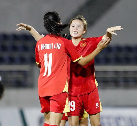 U17 nữ Việt Nam đứng đầu bảng D, giành vé dự VCK U17 nữ châu Á 2027. Ảnh: Anh Khoa 