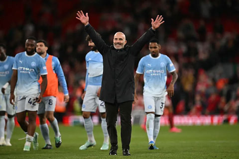 Maresca cùng Man City giành chiến thắng 3-0 ngay trên sân của Liverpool