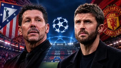 Diego Simeone và Michael Carrick sẽ có màn đối đầu đáng chú ý trong trận đại chiến giữa Atletico Madrid và MU