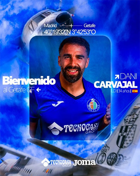 Carvajal chính thức gia nhập Getafe