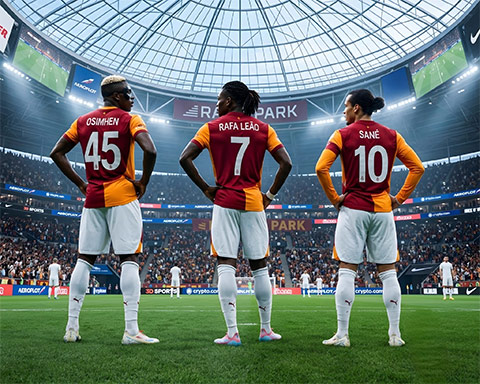 Sane, Osimhen và Leao là mũi đinh ba rất chất lượng của Galatasaray